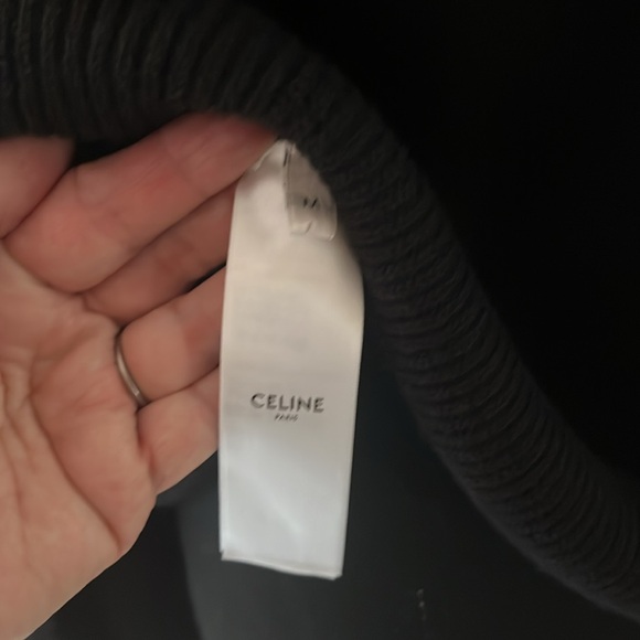 Celine Black Cashmere and gold buttons Cardigan Sweater - Picture 8 of 9